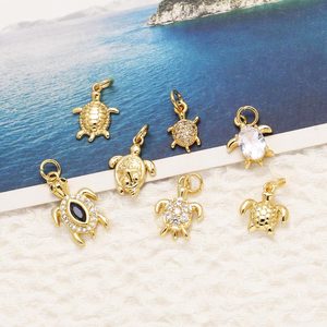 Cristal blanc petite <span class=keywords><strong>tortue</strong></span> <span class=keywords><strong>porte</strong></span>-<span class=keywords><strong>bonheur</strong></span> breloques pour Bracelet cuivre <span class=keywords><strong>porte</strong></span>-clés sac à main breloque fabrication de bijoux fournitures chma501 - Product Image 5