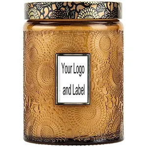 453g Voluspa Baltic Amber Candle 18 Oz Large Glass Jar 100 Hours Burn Time Cotton Wick Scented Candles