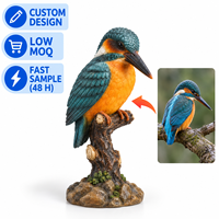 Figurine d'oiseau en résine personnalisée, statue de couple d'oiseaux amoureux, ornement romantique, cadeau de mariage, décoration de la maison, figurine en polyrésine à collectionner