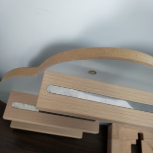 Mensola Galleggiante a Forma di Nuvole in Legno <span class=keywords><strong>Grigio</strong></span> per Toniebox, Prodotti in Legno da Parete per Bambini - Product Image 4