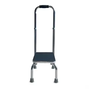 BQ601D Kursi Berlengan dengan Tumpuan Kaki Portabel Tempat Tidur Bangku Langkah untuk Lansia Disabilitas