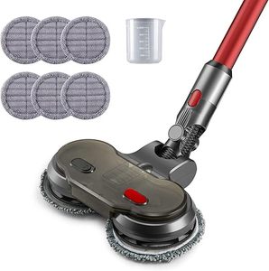 <span class=keywords><strong>Serpillière</strong></span> électrique <span class=keywords><strong>pour</strong></span> aspirateurs <span class=keywords><strong>Dyson</strong></span> V7 V8 V10 V11 V15, 6 tampons de nettoyage humides et secs lavables inclus, accessoires <span class=keywords><strong>pour</strong></span> vadrouille <span class=keywords><strong>Dyson</strong></span> - Product Image 1