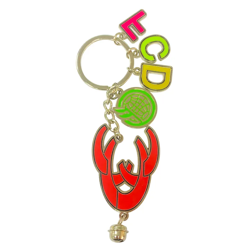Dainty Bag Key Charms Metal Enamel Sakura Flower Keychain For Women Girls