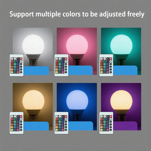Lampadina <span class=keywords><strong>LED</strong></span> RGBW Intelligente <span class=keywords><strong>con</strong></span> <span class=keywords><strong>Telecomando</strong></span> a Infrarossi E27 B22, Ideale per Illuminazione Domestica Colorata - Product Image 3