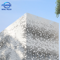 Panneaux de façade perforés en aluminium personnalisés, décoratifs, 1MM 2MM, à petits trous ronds, pour ombrage intérieur et dissimulation, clôture métallique