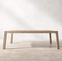 Ensemble de salle à manger d'extérieur moderne et luxueux en teck durable pour hôtel et villa, avec chaises de patio résistantes aux UV et imperméables