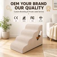 Rampe pour animaux de compagnie la plus vendue, en mousse à mémoire de forme solide, escalier pour chien et chat avec housse amovible, lavable et imperméable, taille personnalisée