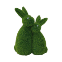 Statuette de Pâques en peluche, gnome, lapin, motif rocheux, en céramique, technique de flocage et de glaçure, pour Noël