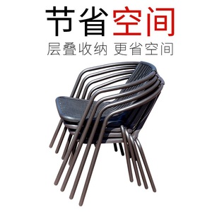 Modern Minimalist <b>Plastic</b> Folding <b>Table</b> And Chair Set 3 Pieces For Balcony <b>Outdoor</b> Patio Furniture - Product Image 5