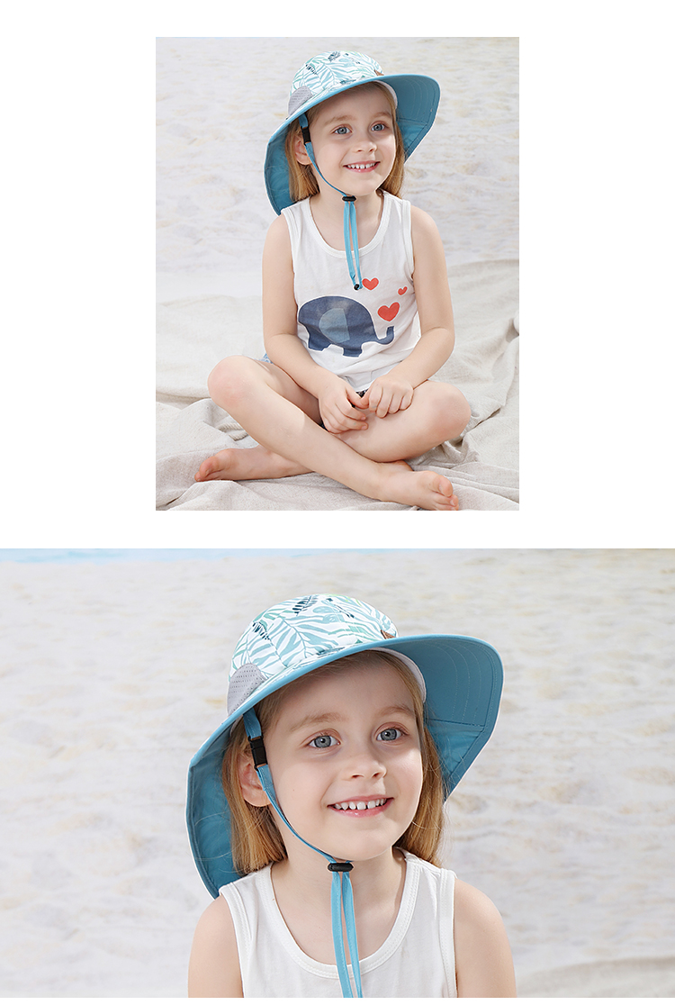 Kaavie Baby Sun Hat Adjustable Toddler Swim Beach Pool Hat Kids UPF 50+ Wide Brim Hat