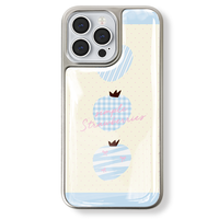 Coque de téléphone en résine époxy pour Iphone16 16pro/promax 15 15promax/14promax/14pro 14/13 13pro 12 11 coque à bords argentés galvanisés