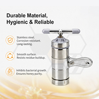 Presse à miel manuelle portable en acier inoxydable 201, extracteur de miel manuel avec pot de 500 ml et filtres