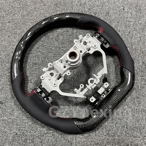 Volante Deportivo Personalizado de Fibra de Carbono y Cuero con Costuras Rojas para <span class=keywords><strong>Lexus</strong></span> IS ES ES300 GS GS350 <span class=keywords><strong>NX</strong></span> CT200 RC IS350 con Franja Roja - Product Image 6