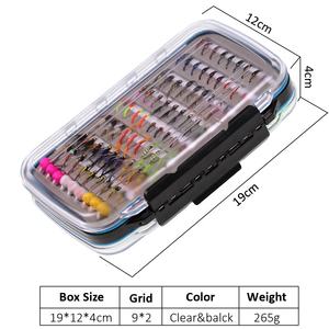 153 pièces de mouches artificielles pour la pêche à la <span class=keywords><strong>truite</strong></span>, y compris des streamers, des larves de moucherons, des buzzers, des nymphes Prince, des mouches sèches et humides, avec boîte à mouches - Product Image 2
