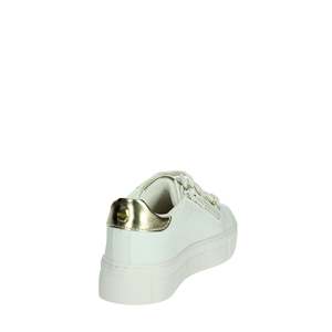 Zapatillas Cult Sneakers T-162 Blancas con Detalle de Cadena Dorada, Zapatos de Lona de Moda para Mujer - Product Image 3