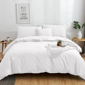 Ensemble de literie de luxe King Size confortable de couleur blanche unie ensemble de housse de couette en Textile de maison doux pour <span class=keywords><strong>couple</strong></span> européen - Product Image 1