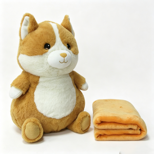 Mochila de Peluche Personalizada de Corgi Naranja, Juguete de Peluche de Perro con Relleno de Algodón PP, Unisex, Tamaño 11CM-30CM - Product Image 5