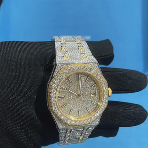 นาฬิกาหรูหรา ตัวเรือนทรงกลม สแตนเลสสตีล ระบบอัตโนมัติ ขนาด 40 มม. ประดับ<span class=keywords><strong>เพชร</strong></span>โมอิสซาไนต์ทรงกลมเจียระไนแบบบริลเลียนท์คัต ระดับ <span class=keywords><strong>VVS</strong></span> - Product Image 6