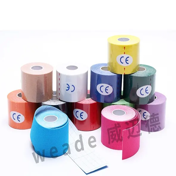Factory Custom safety therapy cotton 5m 5cm kt waterproof fitness k tape sports muscle kinesiology tape