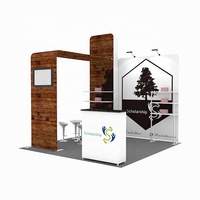 Soporte de exhibición de tela de tensión Modular portátil, tubo de aluminio de Instalación rápida, para Feria, cabina de exposición, 10x10