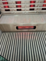 Sauna inframerah luar ruangan-3-4 orang, Cedar Kanada, EMF rendah, terapi cahaya merah termasuk