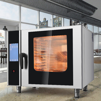 Équipement de cuisson commercial certifié FDA, four combiné personnalisable, conception modulaire, garantie 1 an, support technique gratuit, vapeur