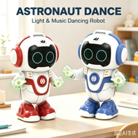 Robot intelligent d'éducation précoce pour enfants, avec lumière, musique, danse et jouets interactifs