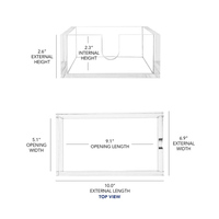 Support à serviettes d'invités en acrylique transparent, élégant, avec inserts interchangeables, écologique et durable