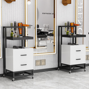 Carritos de Peluquería Profesionales con Ruedas, Diseño Nuevo, Color Negro, para Salón de Belleza, Spa Facial, Peluquería - Product Image 3