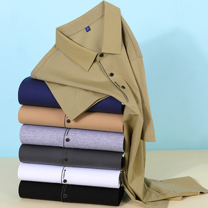 Polo para Hombre, 95% Algodón, 5% Elastano, Color Sólido, Cuello Camisero, Ropa Casual - Product Image 1