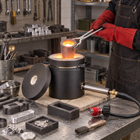 Four de fusion d'or avec creuset en graphite, capacité 6, 10, 12 kg, personnalisable, pour la fusion des métaux et de l'aluminium