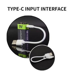 Batería Recargable de Iones de Litio IILEER de 9V y 350mAh, 1200 Ciclos, con Cable de Carga Tipo C, para el Hogar, Disponible en Almacén de EE. UU. - Product Image 5