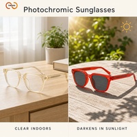 Lunettes de soleil photochromiques TWOOO 52609 avec monture en acétate à changement de couleur et verres en nylon à ajustement lumineux pour les acheteurs de lunettes en gros