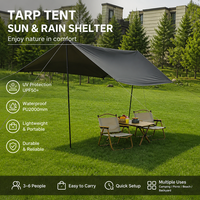 Auto-Dachzelt Sommerzelt Outdoor Regen- und Sonnenschutz Ultraleichtes Camping-Vordach Tragbares Extra-Großes Oxford-Gewebe