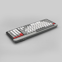Clavier d'ordinateur portable sans fil rechargeable 2.4G USB 2.0, fin, avec touches chocolat, taille 80%, support de téléphone en plastique standard, portée 10m, neuf d'usine