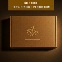Boîte d'expédition rigide en bronze antique pour café, avec logo en feuille d'or, vernis UV sélectif, pelliculage mat, écologique, emballage de luxe personnalisé pour grains torréfiés