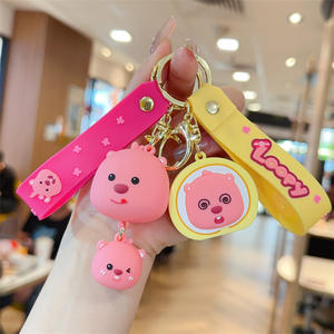 Llavero de PVC con Figura de Dibujos Animados Coreanos, Nuevo y Popular en 2024, Accesorio de Llavero con Diseño de Castor <span class=keywords><strong>Pororo</strong></span>, Lindo Llavero Loopy - Product Image 3