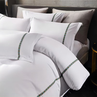 Drap de literie à rayures de qualité hôtelière drap de lit à rayures de couleurs drap-housse avec taie d'oreiller