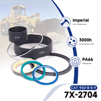 Kit de joints hydrauliques avec bagues de retenue pour vérin d'inclinaison Power 7X2704 des chargeuses sur pneus Caterpillar CAT 950B 950E 950F