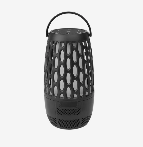 Custom Imprinted Logo Flame Lantern LED Bluetooth Speaker Portable Camping Light for Promotional Gift