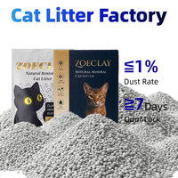 OEM ODM Vente en gros Litière pour chat en bentonite 5L Haute absorption Agglomération rapide Moins de poussière Sable pour chat en bentonite naturel