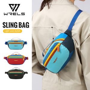 Bolso <span class=keywords><strong>Bandolera</strong></span> de Alta Calidad WRELS, Bolso de Pecho Resistente al Agua con Porta Teléfono para Hombres y Mujeres, para Hacer Ejercicio y Viajar - Product Image 1