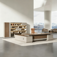 Meuble de rangement en bois écologique de qualité E0 avec étagère à documents et à dossiers, bande lumineuse intégrée, armoire de rangement haut de gamme sur pied