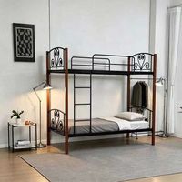 Lit superposé en fer moderne - Durable et écologique pour chambre à coucher, école, appartement