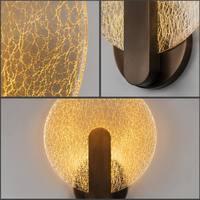 Lampe murale LED circulaire ultra-mince en acrylique effet glace craquelée moderne pour la décoration de la chambre à coucher et du salon