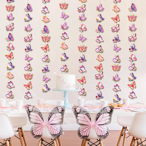 Hermosas decoraciones <span class=keywords><strong>de</strong></span> cuerda <span class=keywords><strong>de</strong></span> mariposa, tiras colgantes <span class=keywords><strong>de</strong></span> Latte coloridas, pincho <span class=keywords><strong>de</strong></span> fiesta, costura, mariposa decorativa - Product Image 4