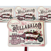 Impression personnalisée de haute qualité 3d étiquette de vin en relief logo papier texturé autocollant d'emballage de bouteille de vin étanche