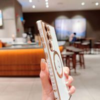 Étuis de téléphone galvanisés de luxe pour samsung galaxy S23 étui magnétique souple antichoc pour Samsung S23Ultar