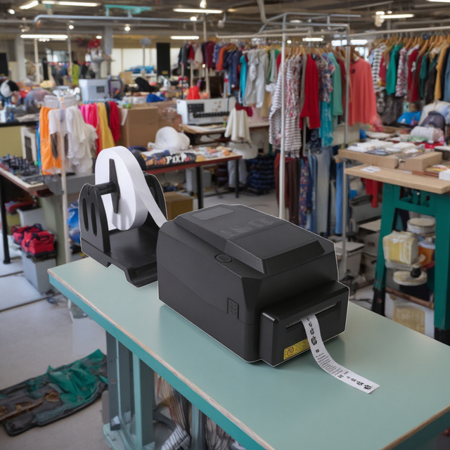 HS-3064 300dpi Thermal Transfer Label Printer Wash Care Tag Printing Machine With Auto Cutter Ribbon Package for Garment Factory