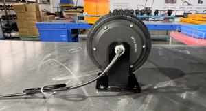 Roues à roulettes motorisées électriques robustes en caoutchouc noir de 6 pouces, capacité de charge de 170 kg, roulettes industrielles rigides avec moteur - Product Image 3